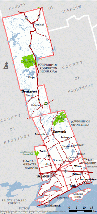Lennox & Addington Stewardship Council area map